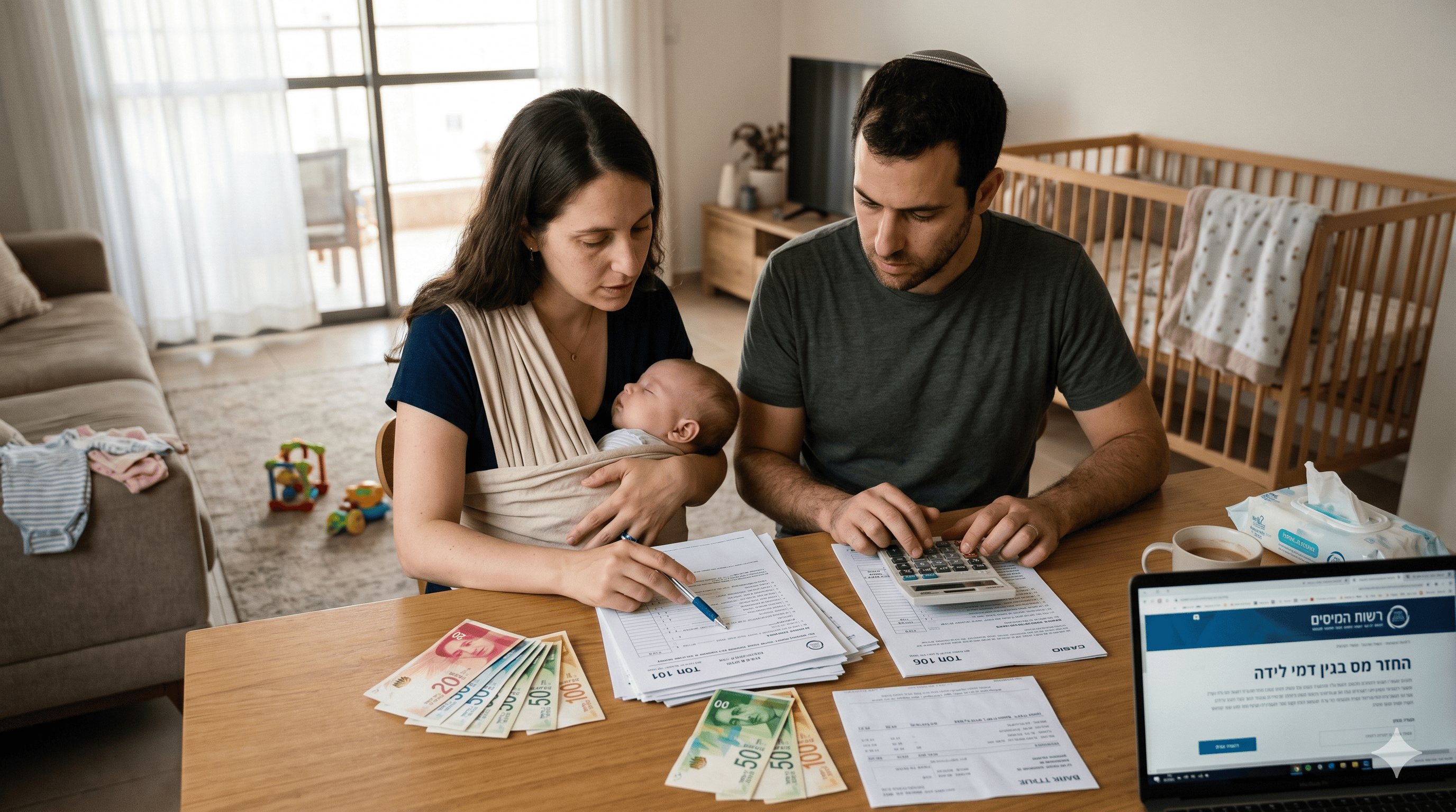 Возврат налога после декрета в Израиле — родители проверяют документы и выплаты